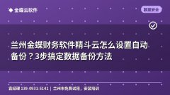 兰州金蝶财务软件精斗云怎么设置自动备份?3步