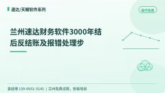兰州速达财务软件3000年结后反结账及报错处理步