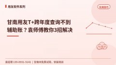 甘南用友T+跨年度查询不到辅助账