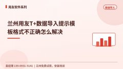 兰州用友T+数据导入提示模板格式不正确怎么解决