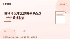 白银年度账套数据丢失恢复
